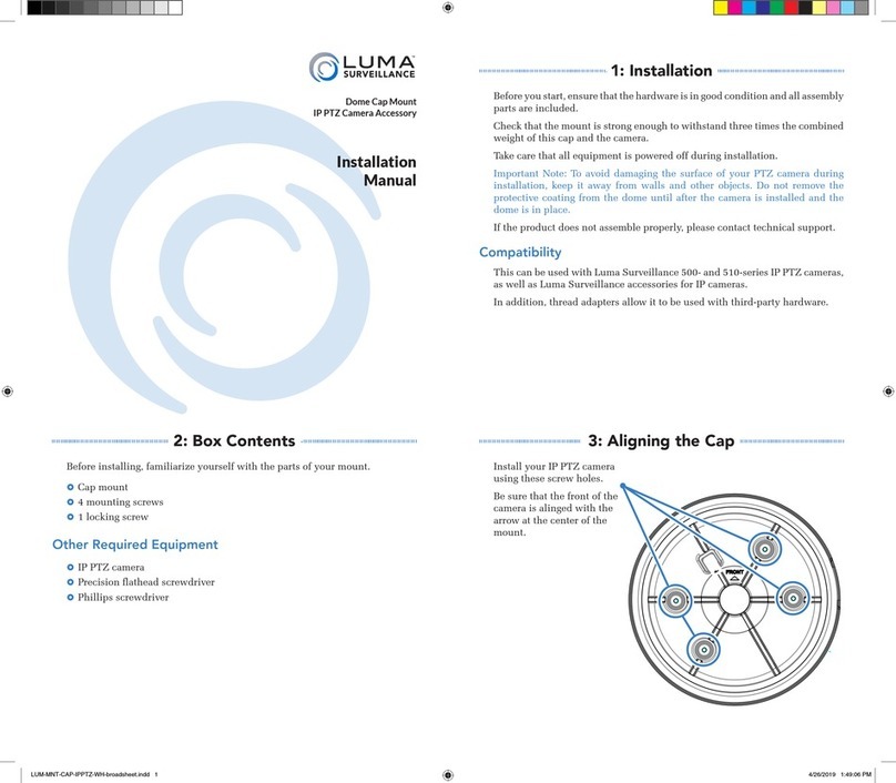 Luma Surveillance LUM-MNT-CAP-IPPTZ-WH installation manual