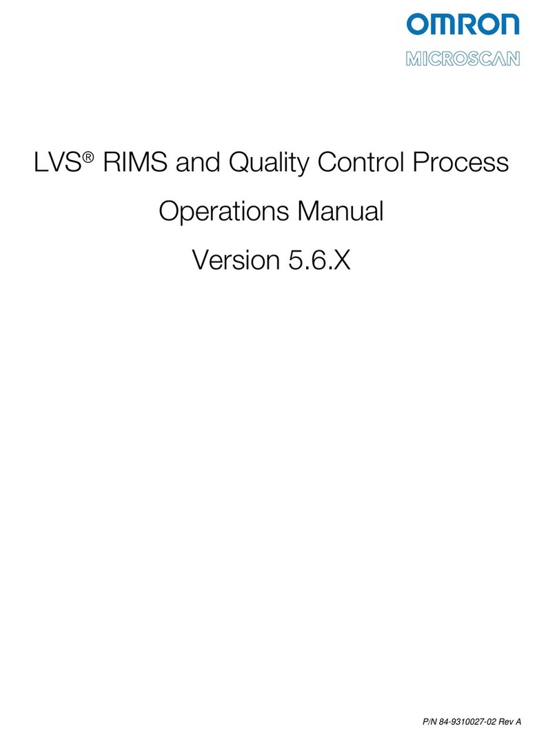Omron Microscan LVS-RIMS Operation manual