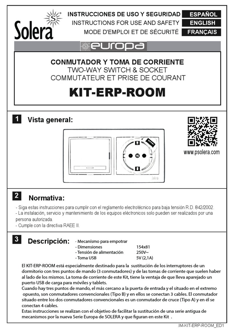 Solera KIT-ERP-ROOM Instructions for use and safety Solera KIT-ERP-ROOM Instructions for use and safety