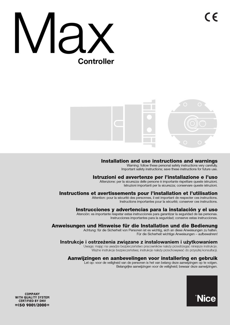 Nice Max Product manual