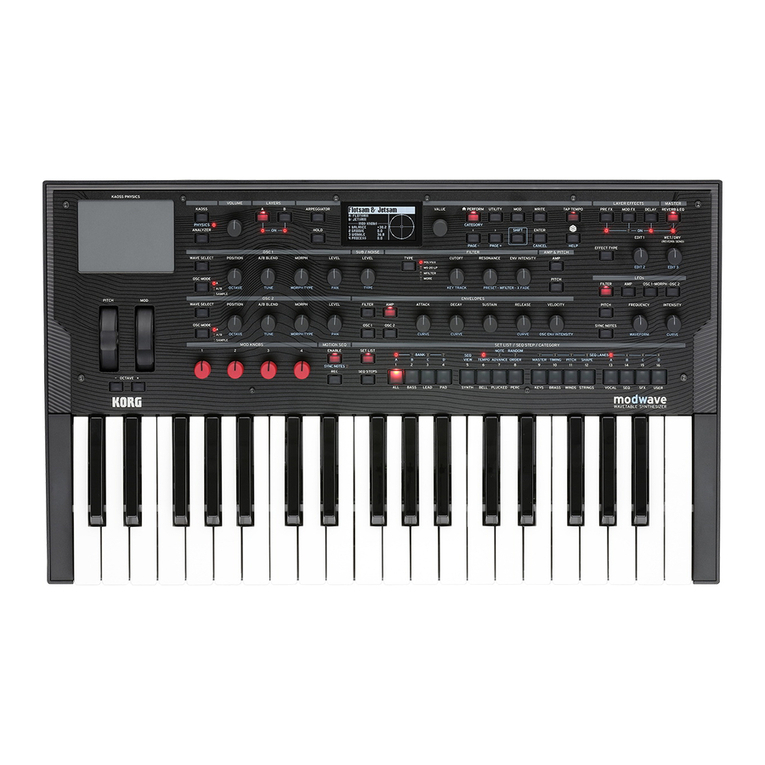 Korg modvawe owner's manual