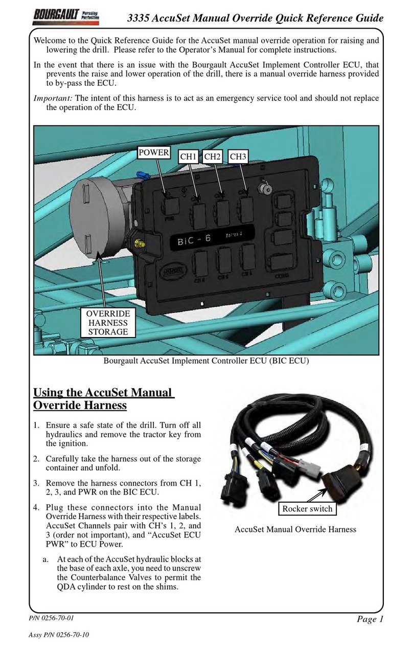 Bourgault AccuSet Quick reference guide
