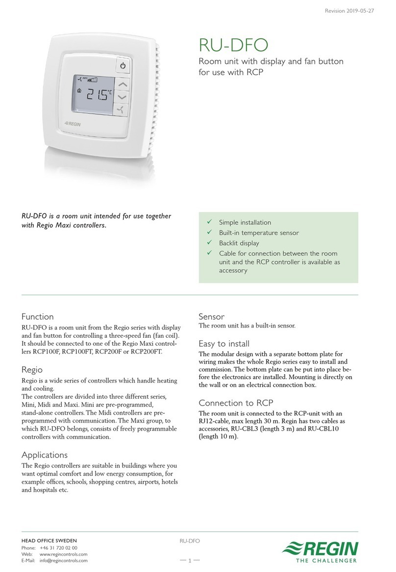 Regin RU-DFO User manual