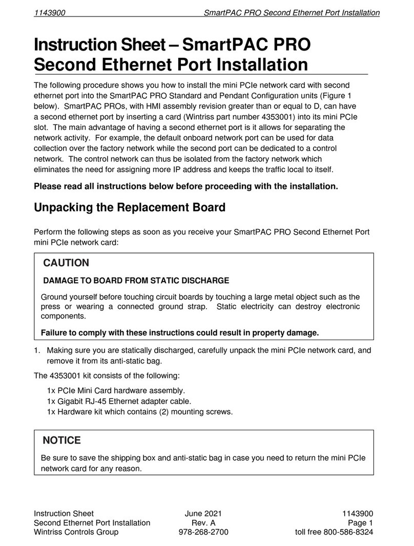 Wintriss SmartPAC PRO 4353001 User manual