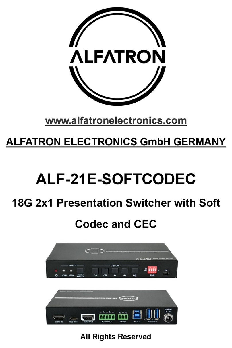 ALFAtron ALF-21E-SOFTCODEC manual