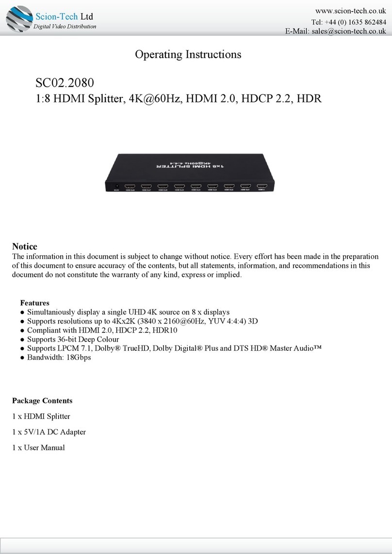 Scion-Tech SC02.2080 User manual