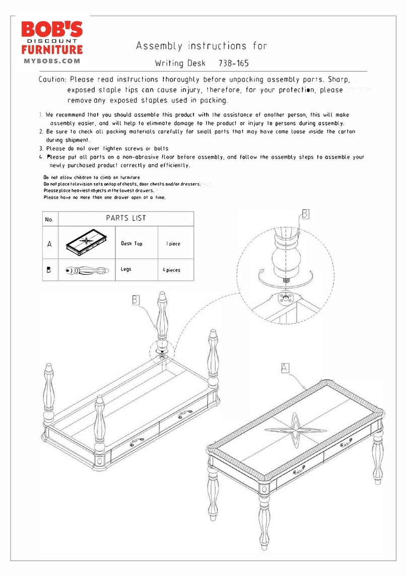 Bob's Discount Furniture 738-165 Assembly instructions