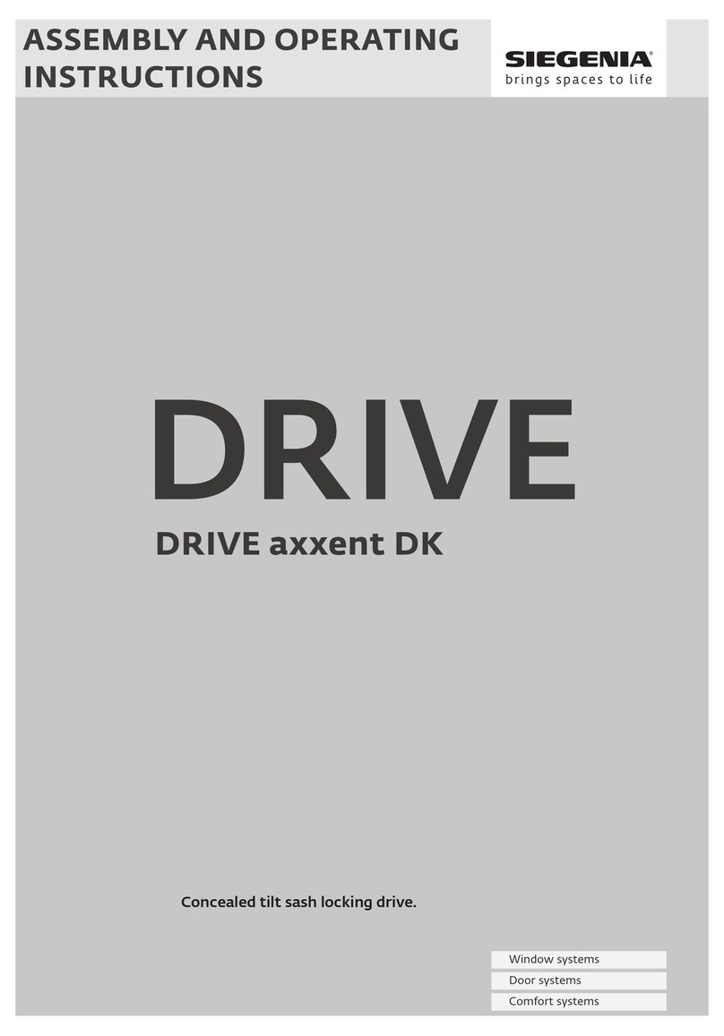 Siegenia DRIVE axxent DK Assembly and operating instructions