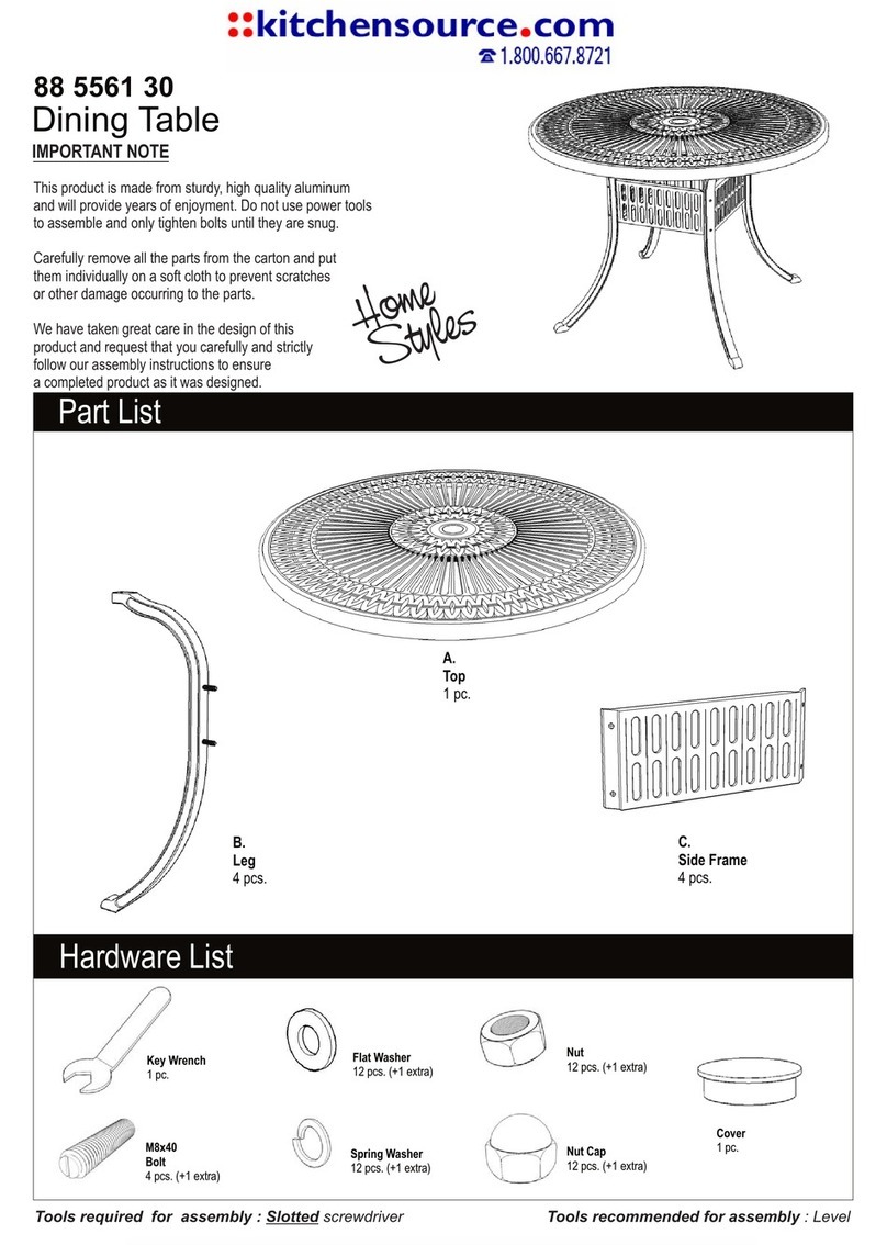 Kitchensource 88 5561 30 Assembly instructions