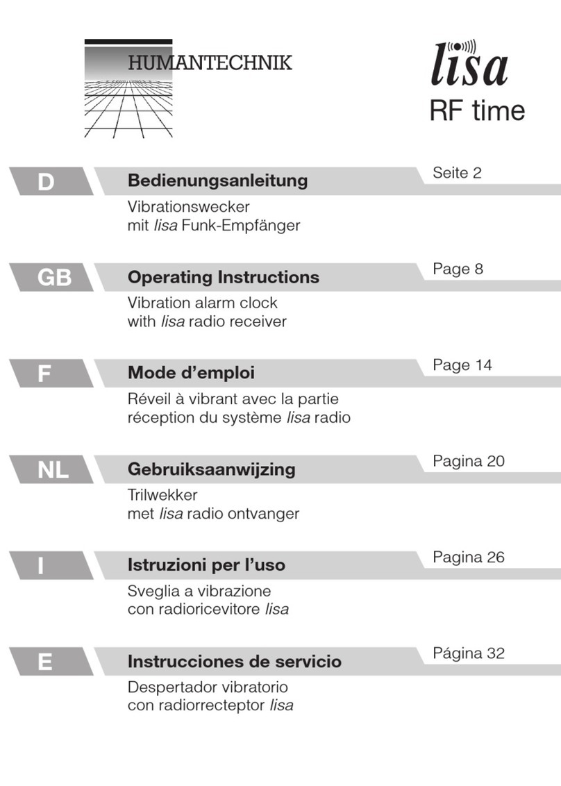 HumanTechnik Lisa RF time operating instructions