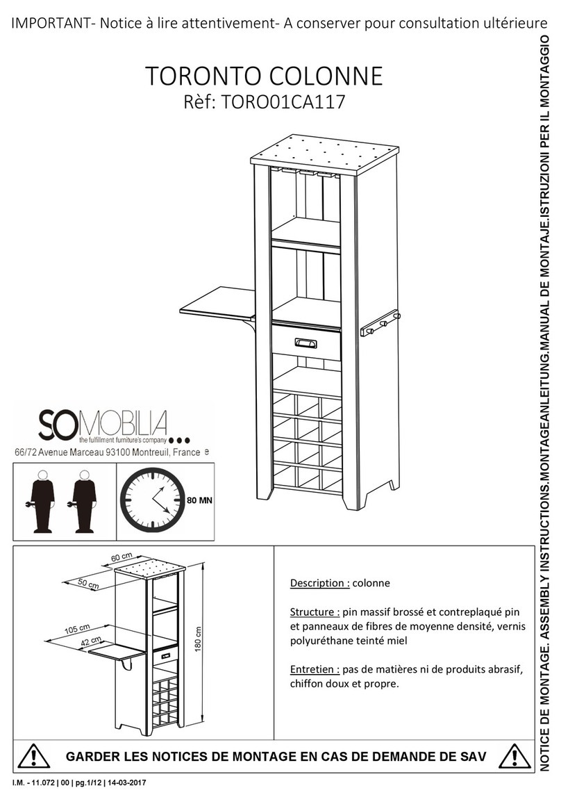 SO MOBILIA TORONTO TORO01CA117 Assembly instructions