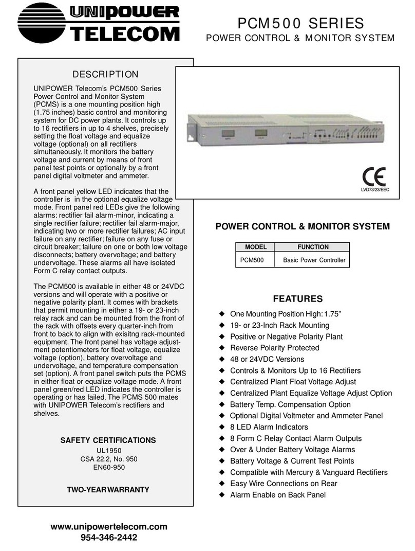 Unipower PCM500 Series operating manual