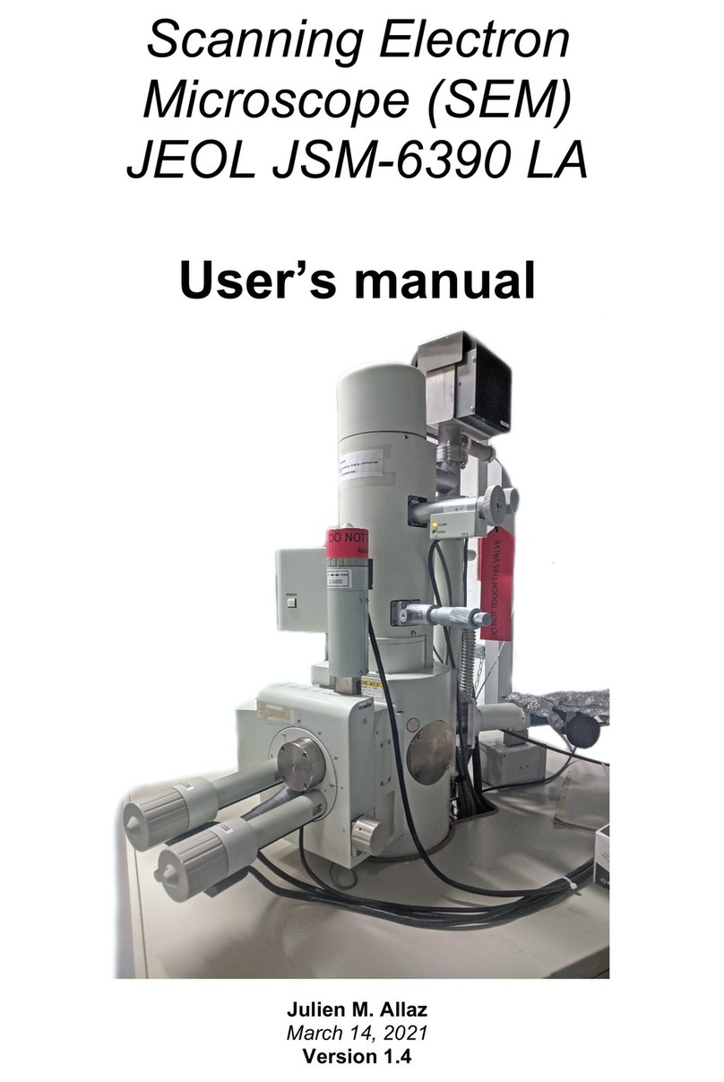 JEOL JSM-6390 LA User manual