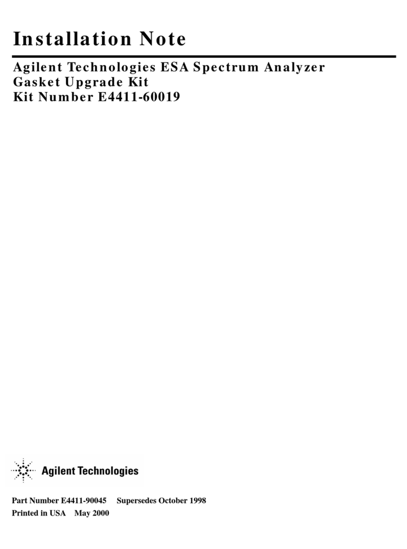 Agilent Technologies E4411-60019 Installation note