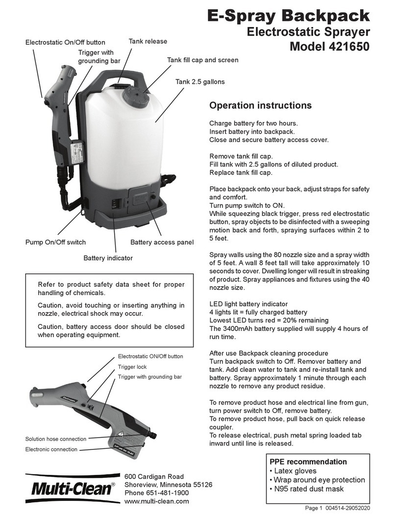 Multi-Clean E-Spray Backpack User manual