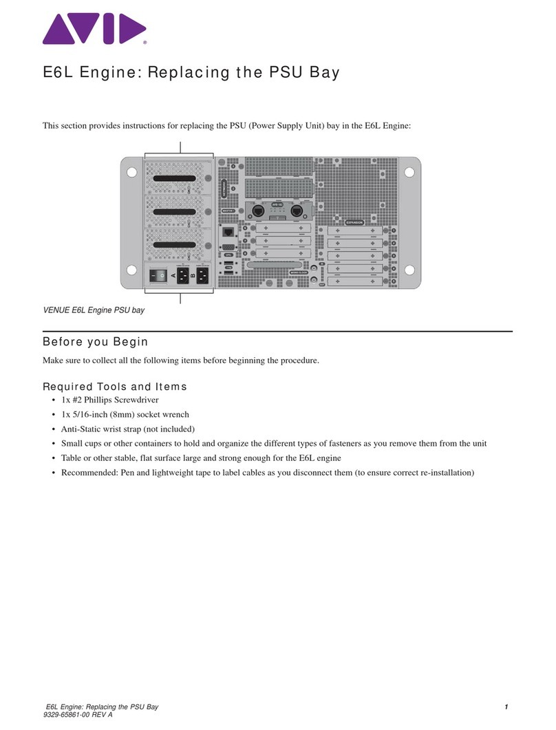 Avid Technology VENUE E6L User manual Avid Technology VENUE E6L User manual