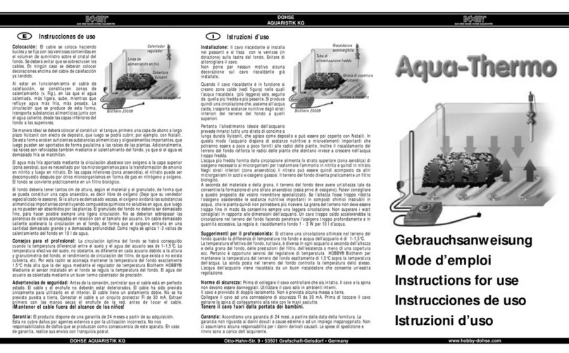 DOHSE AQUARISTIK Hobby Biotherm 2000 Instructions for use