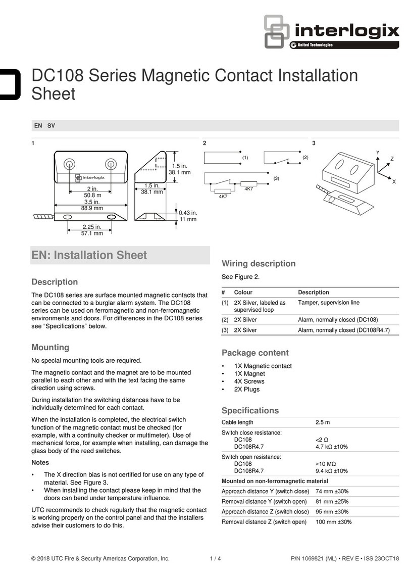Interlogix DC108 Series Assembly instructions