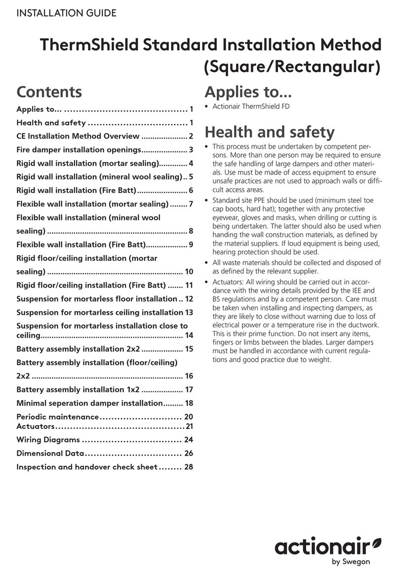 Swegon Actionair ThermShield FD installation guide