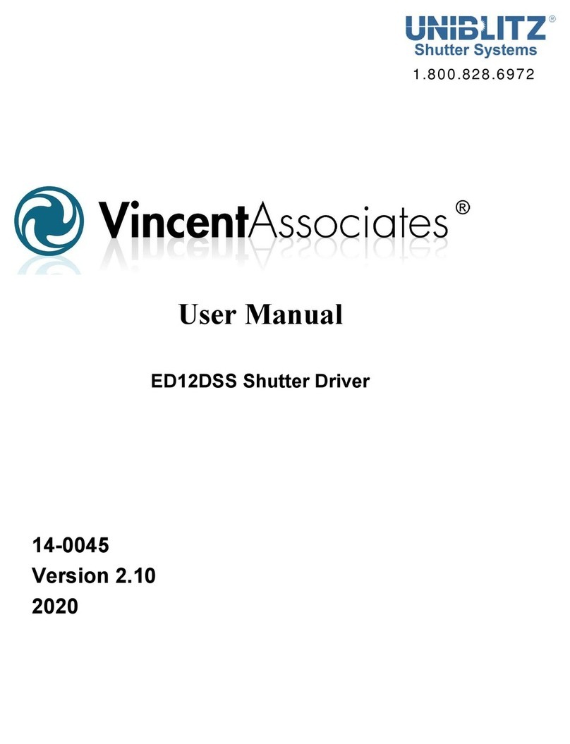 Vincent Associates UNIBLITZ ED12DSS User manual