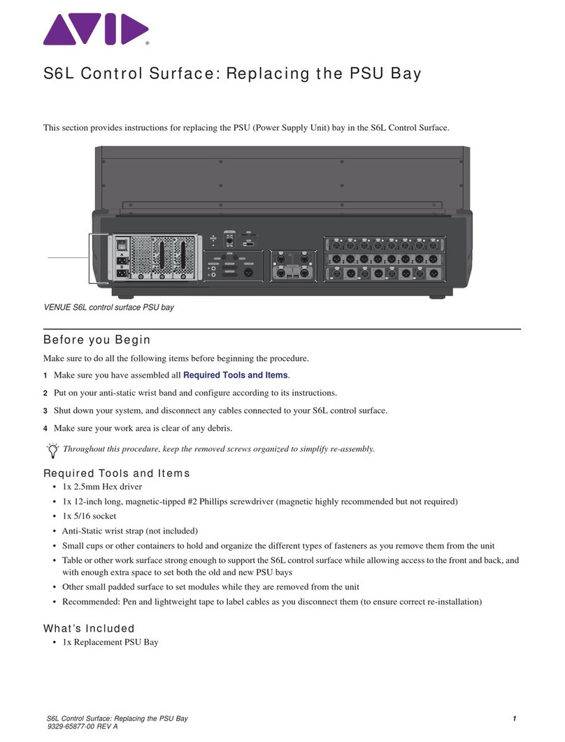 Avid Technology S6L Control Surface Replacing Avid Technology S6L Control Surface Replacing
