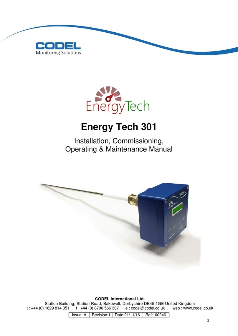CODEL Energy Tech 301 Installation, Commissioning, Operating & Maintenance Manual CODEL Energy Tech 301 Installation, Commissioning, Operating & Maintenance Manual