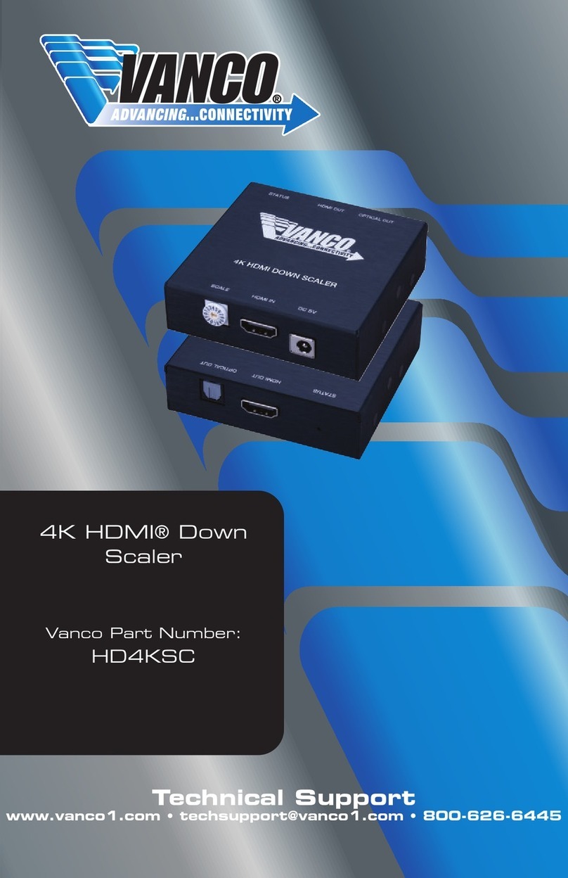 Vanco HD4KSC User manual Vanco HD4KSC User manual