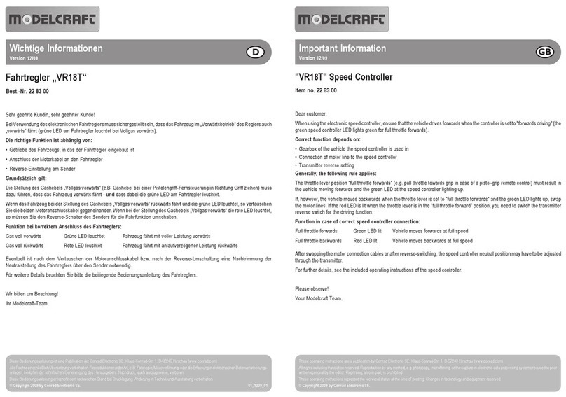 ModelCraft VR18T Operating manual