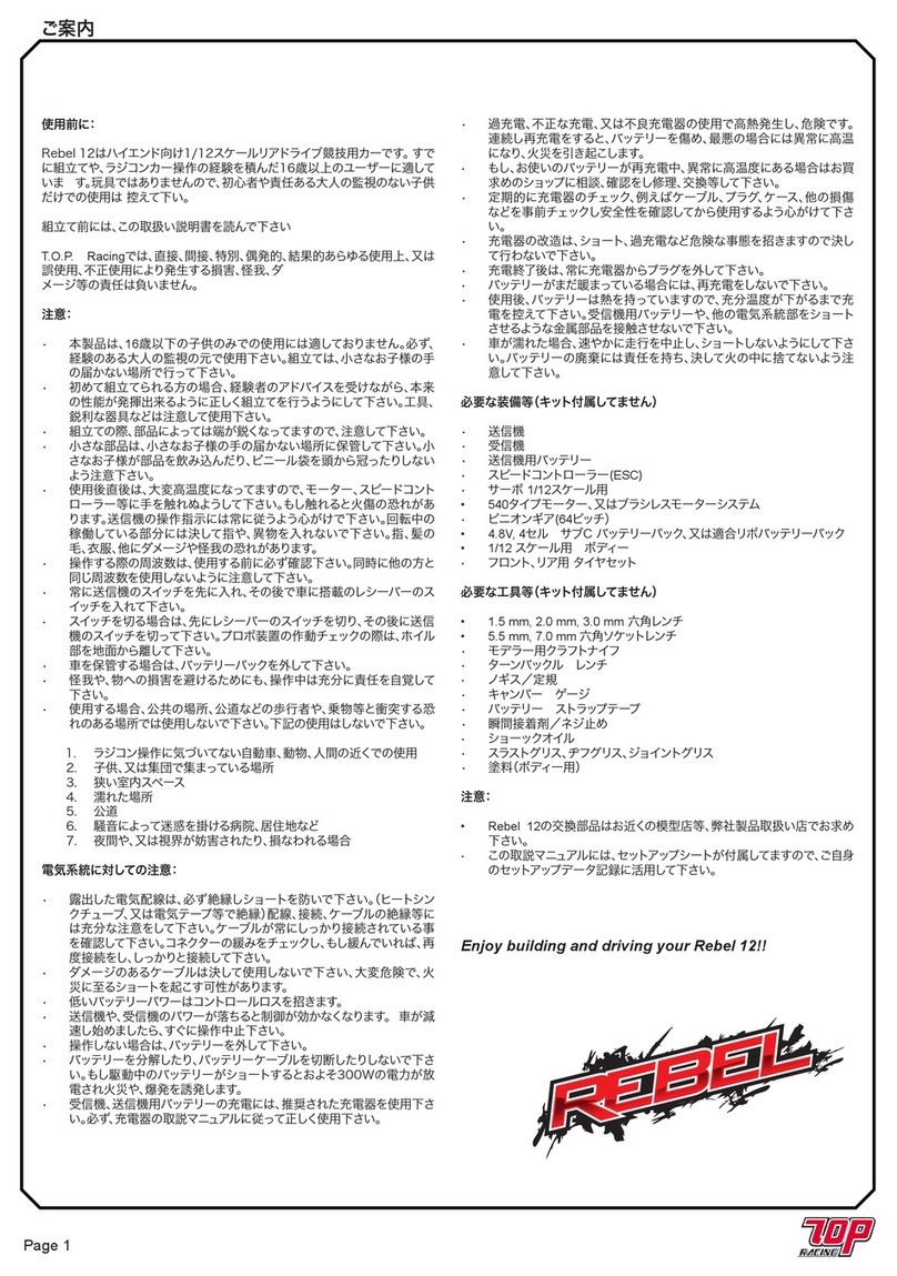 TOP racing Rebel 12 manual