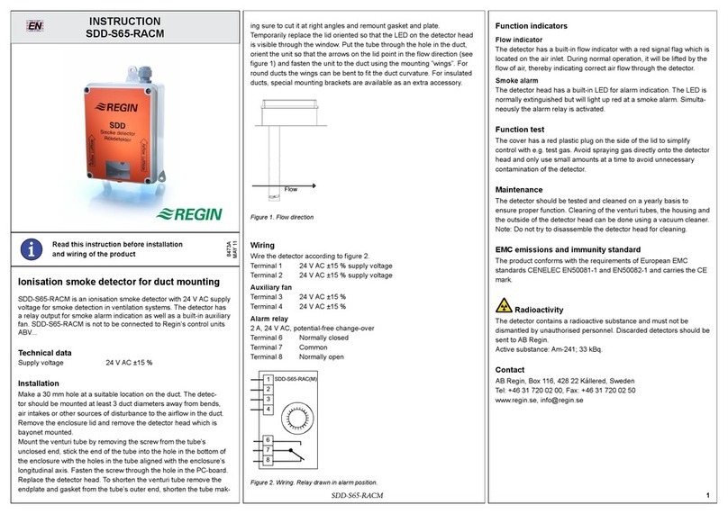 Regin SDD-S65-RACM Instruction