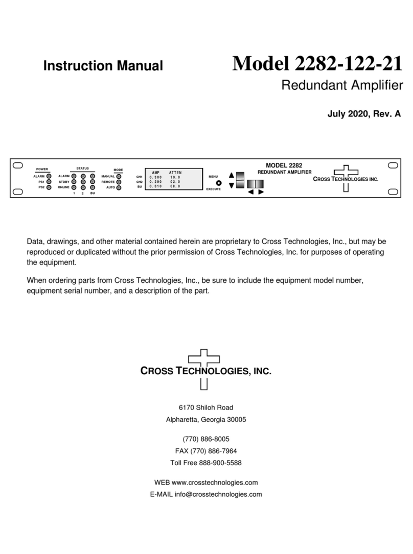 Cross Technologies 2282-122-21 instruction manual
