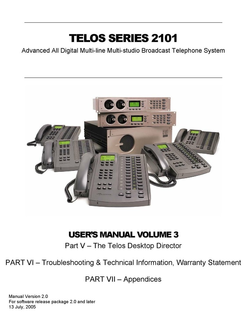 Telos DESKTOP DIRECTOR 2101 User manual