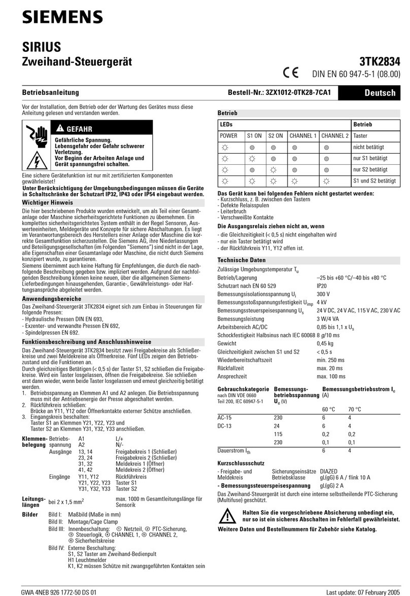 Siemens SIRIUS 3TK2834 User manual