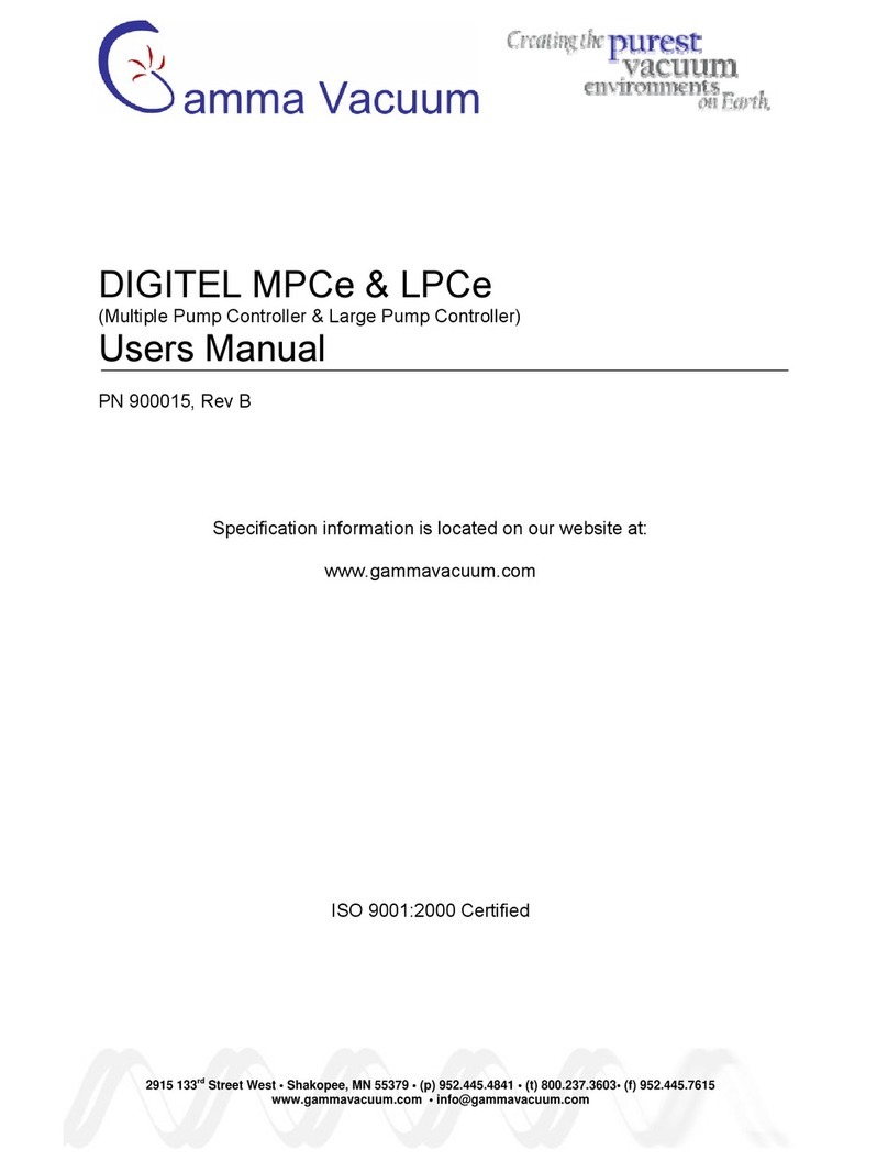 Gamma Vacuum DIGITEL MPCe user manual