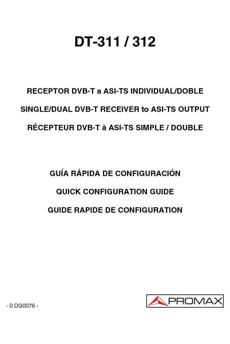 Promax DT-311 Quick configuration guide