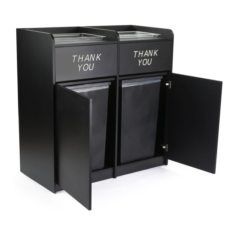 Displays2go THANK YOU Trash Receptacle Bin User manual