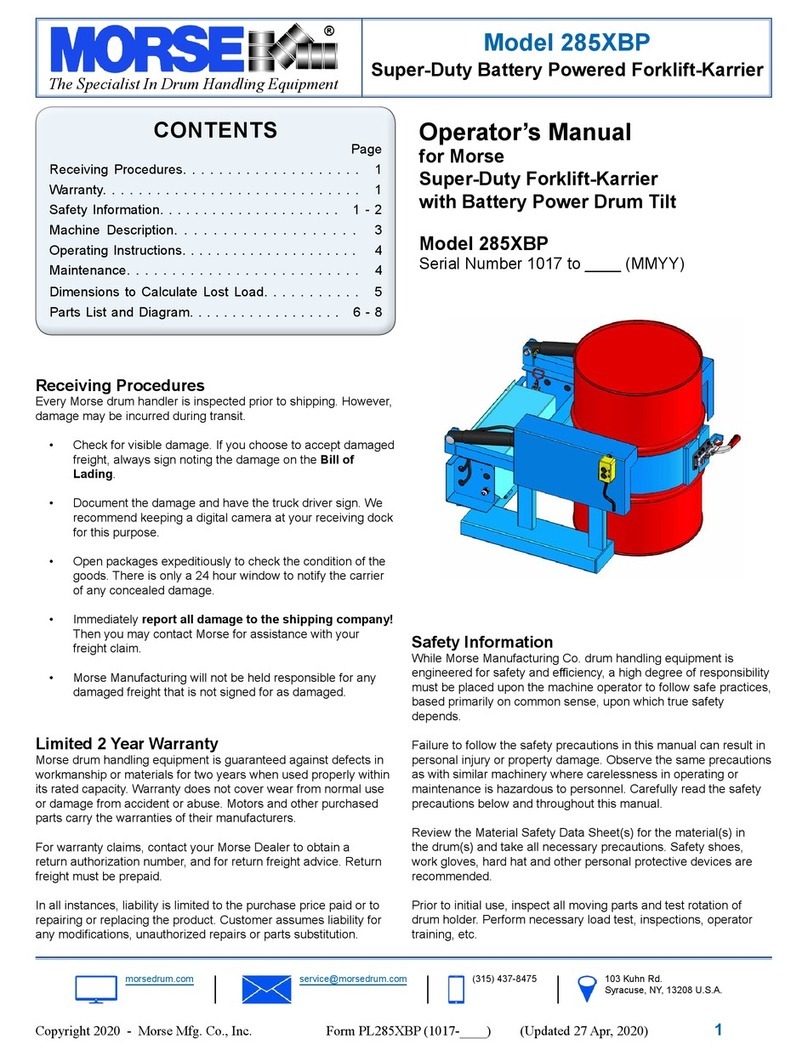 morse 285XBP Operator's manual