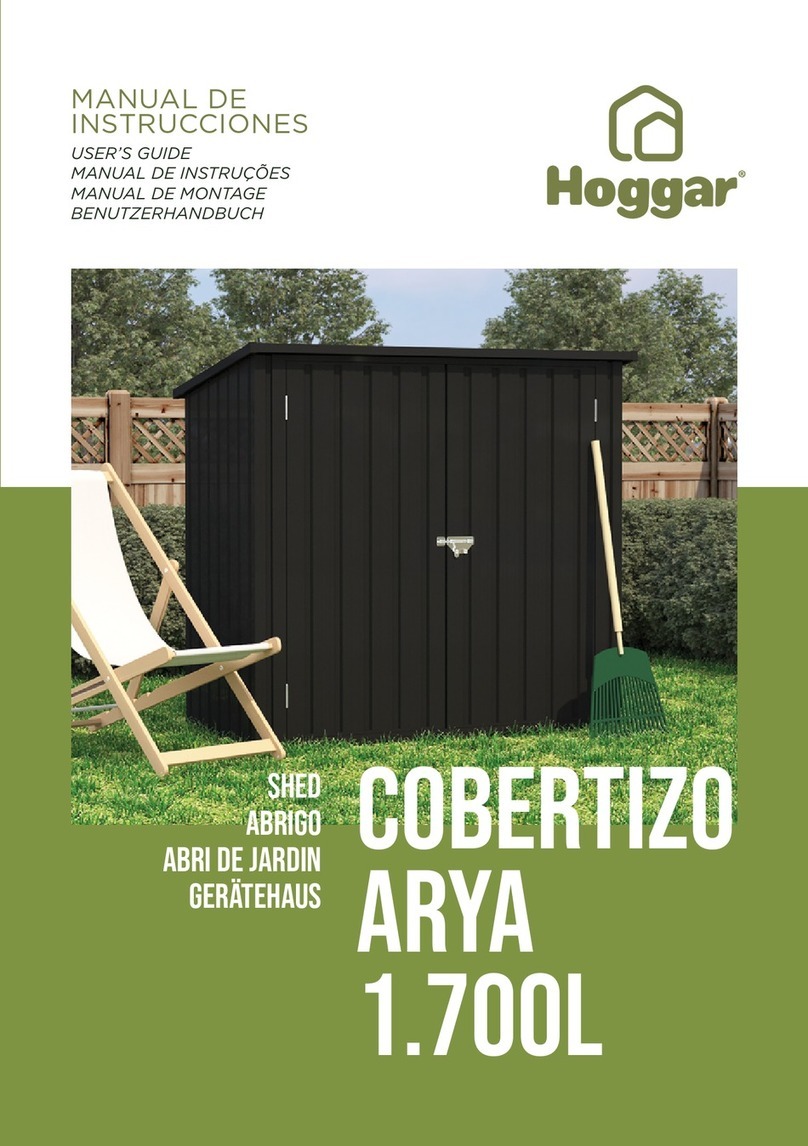 Hoggar COBERTIZO ARYA 1.700L User manual Hoggar COBERTIZO ARYA 1.700L User manual