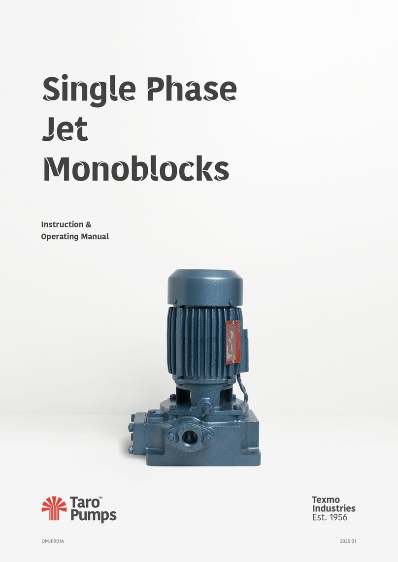 Texmo Industries Taro HCSJ 40 Series Parts list manual