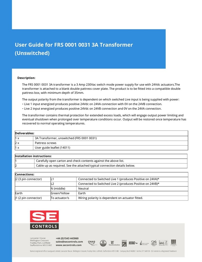 SE Controls FRS 0001 0031 user guide