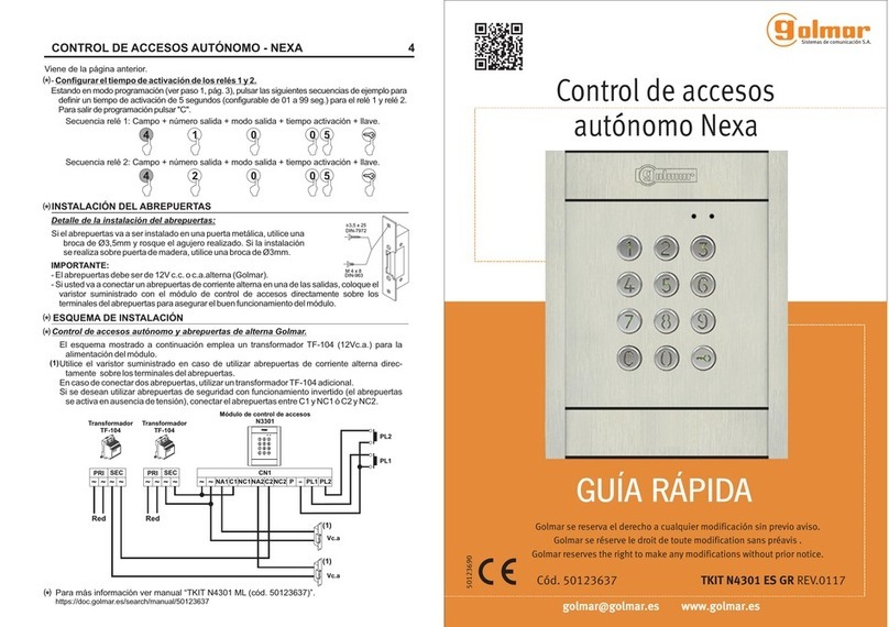 golmar 50123637 quick guide