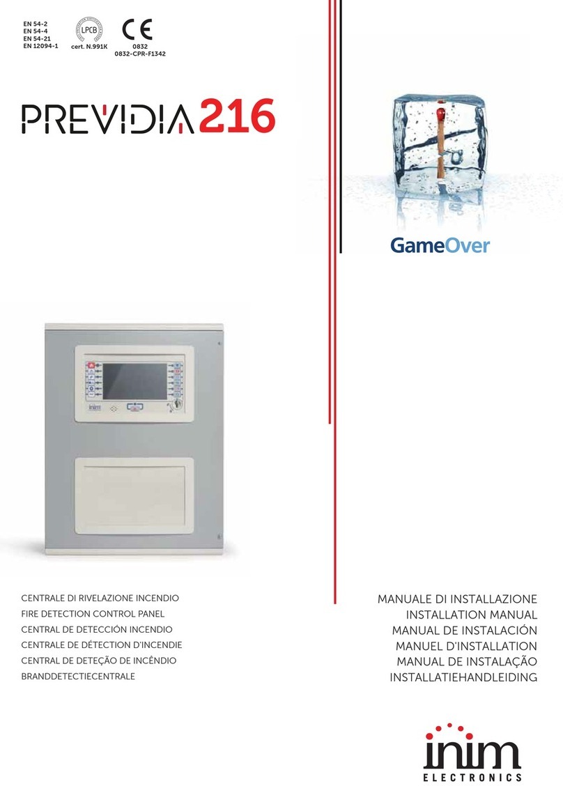 INIM Electronics Previdia 216 User manual INIM Electronics Previdia 216 User manual