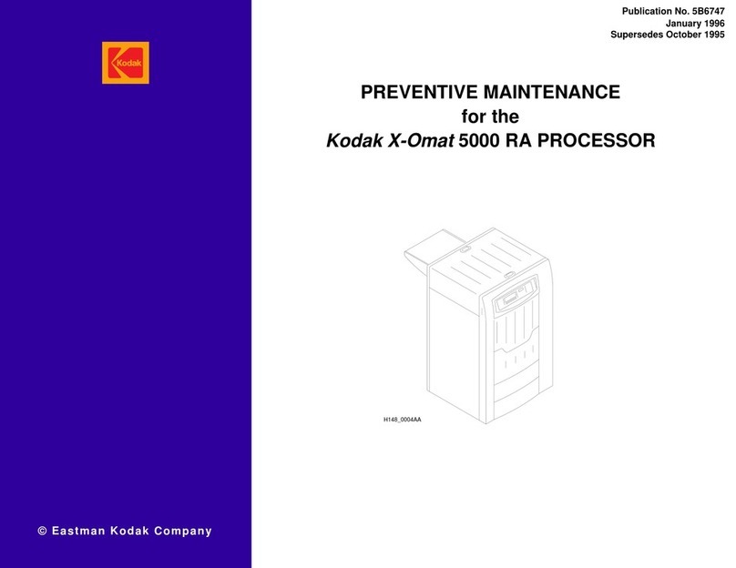 Kodak X-Omat 5000 RA PROCESSOR Preventive maintenance