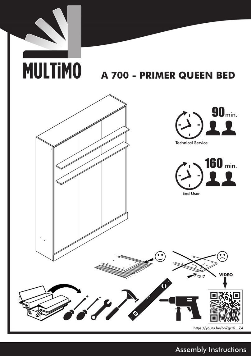 Multimo A 700 PRIMER QUEEN BED Assembly instructions