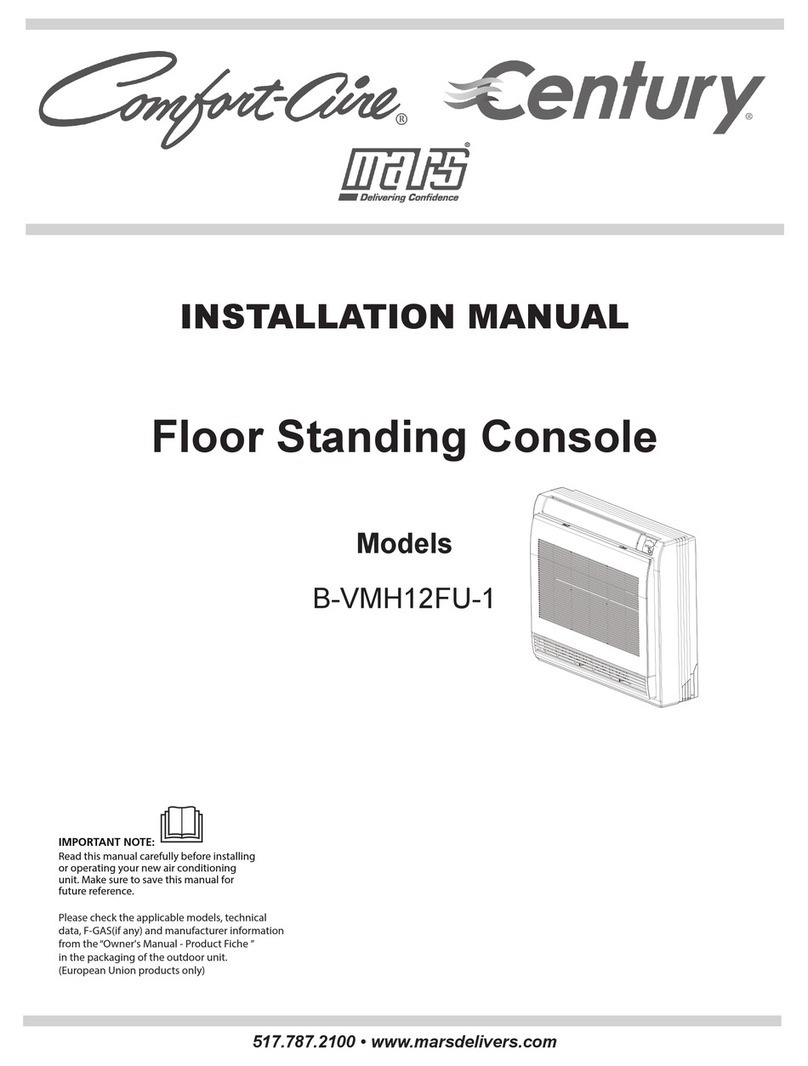 Mars Comfort Aire Century B-VMH12FU-1 User manual