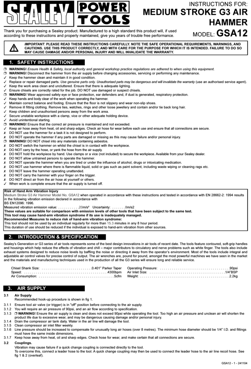 Sealey POWER TOOLS Generation Series instructions