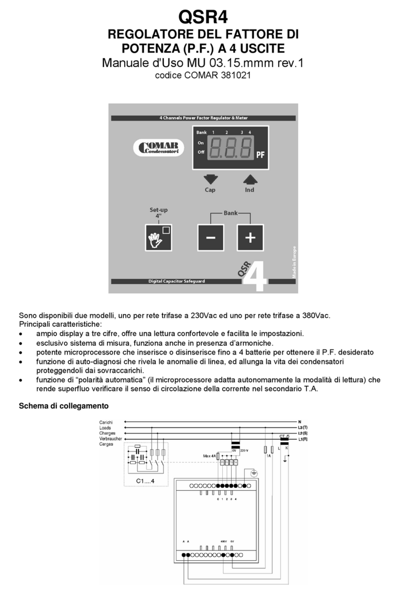 Comar Condensatori QSR4 User manual