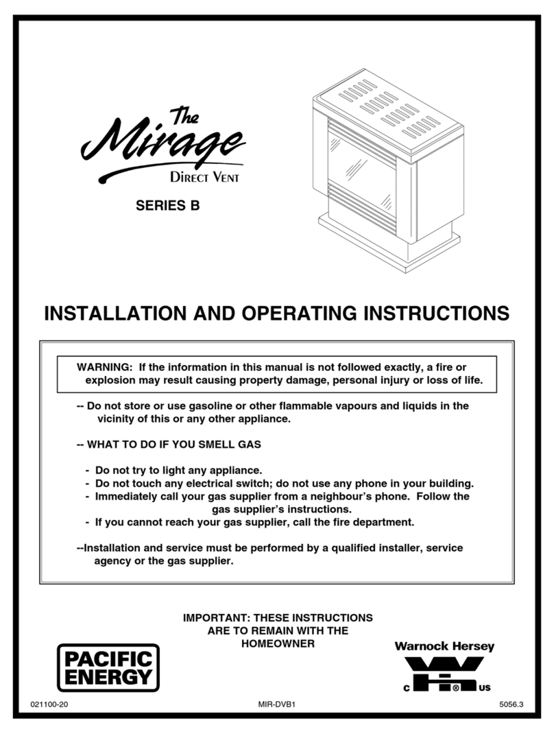 Pacific energy B Series Installation and operating instructions Pacific energy B Series Installation and operating instructions