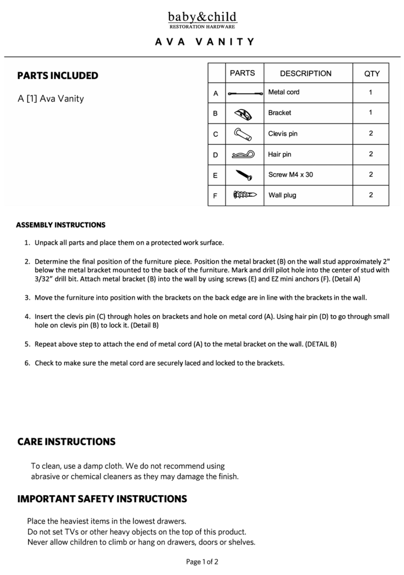 baby&child AVA VANITY Assembly instructions