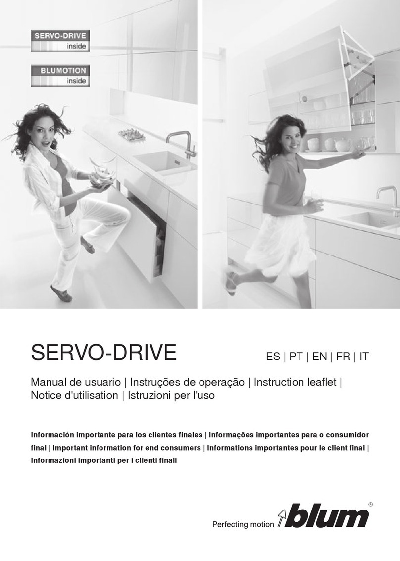 BLUM SERVO-DRIVE Instruction leaflet